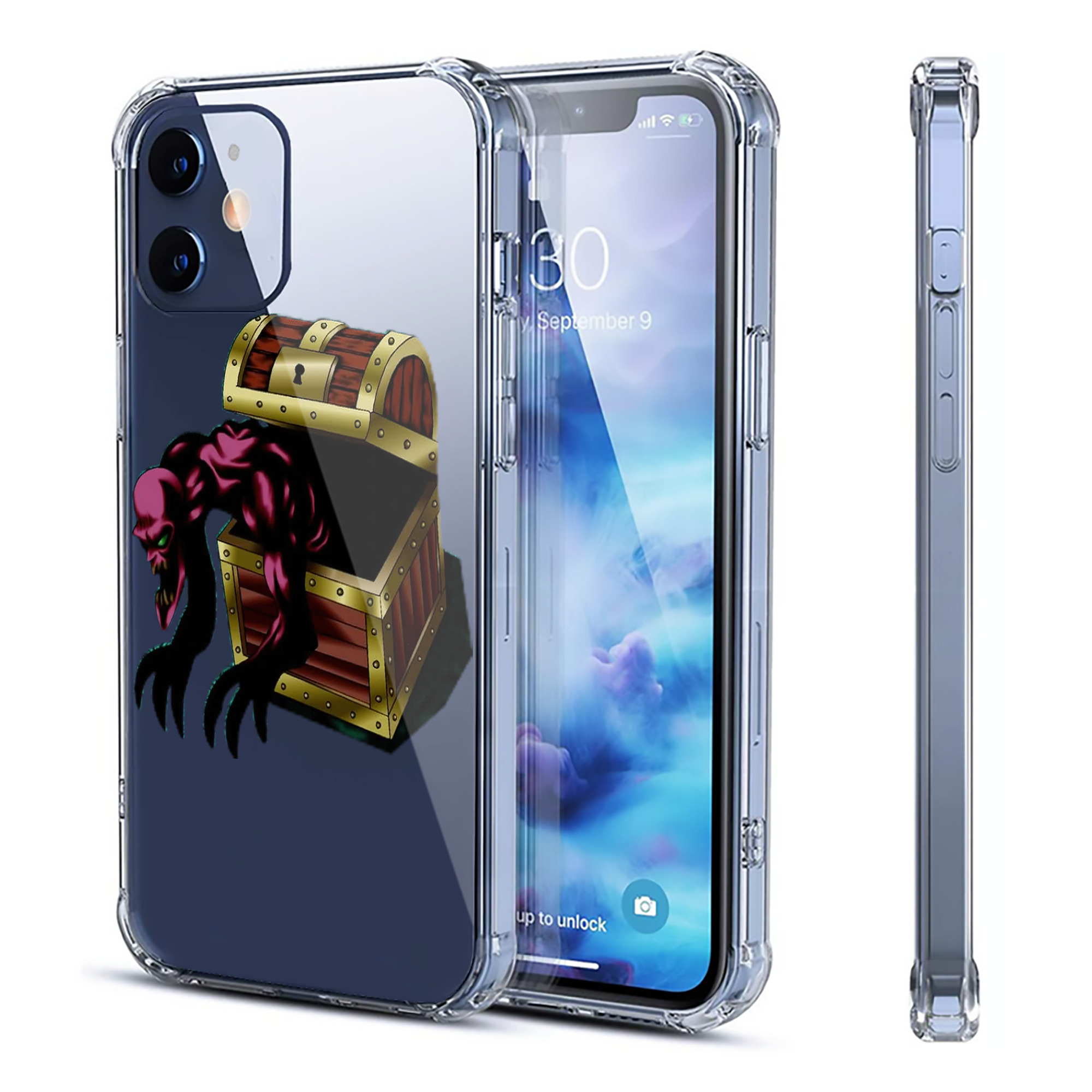 （画像用） 遊☆戯☆王 Yu-Gi-Oh! 【iPhone 12シリーズ対応】透明スマホケース（クリアソフトケース）